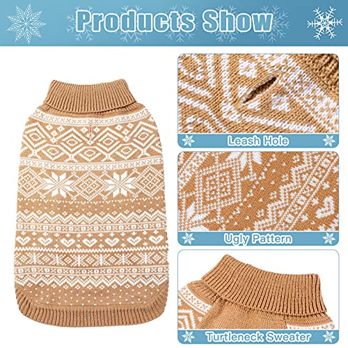 Dog Sweater Argyle Beige ML (Medium/Large / Cream)
