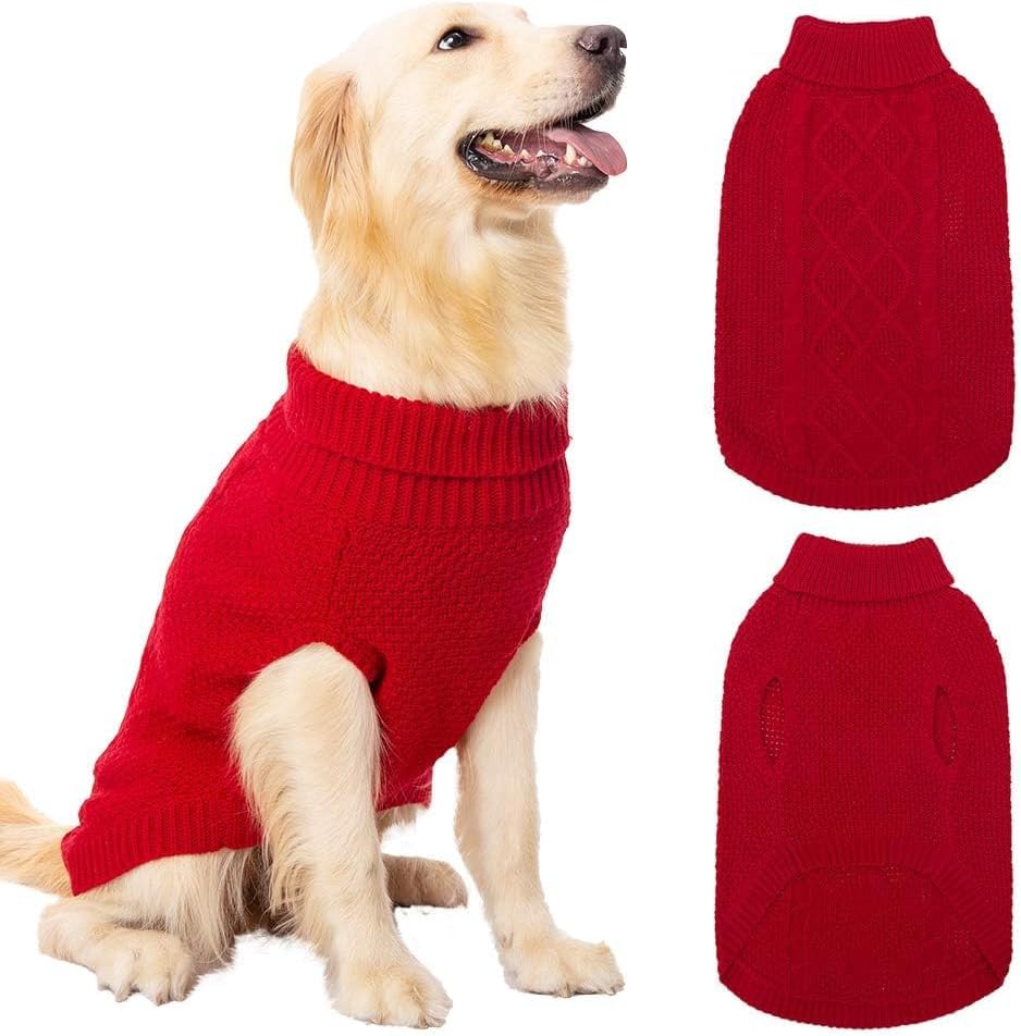 Turtleneck Dog Sweater (X-Large / Red)