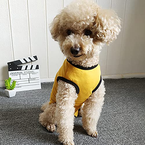 Dog’s Recovery Suit Post Surgery Shirt for Puppy (XX-Small / yellow)