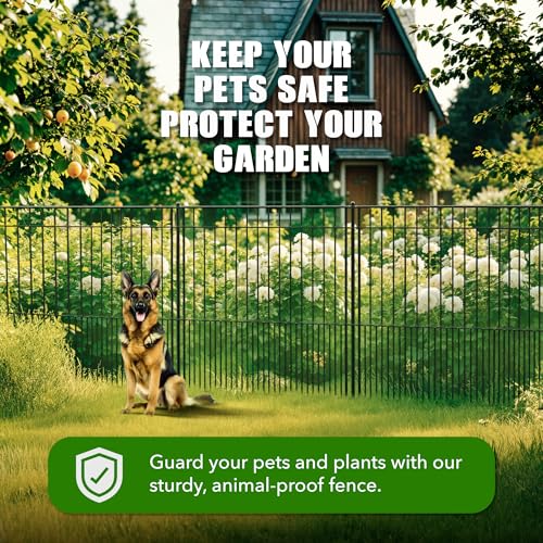 Tall Fence Panels (29” L x 32” H (5 Panels) / Black)