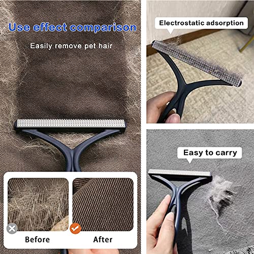 Pet Hair Remover Carpet Rake (Blue and Dark Blue)