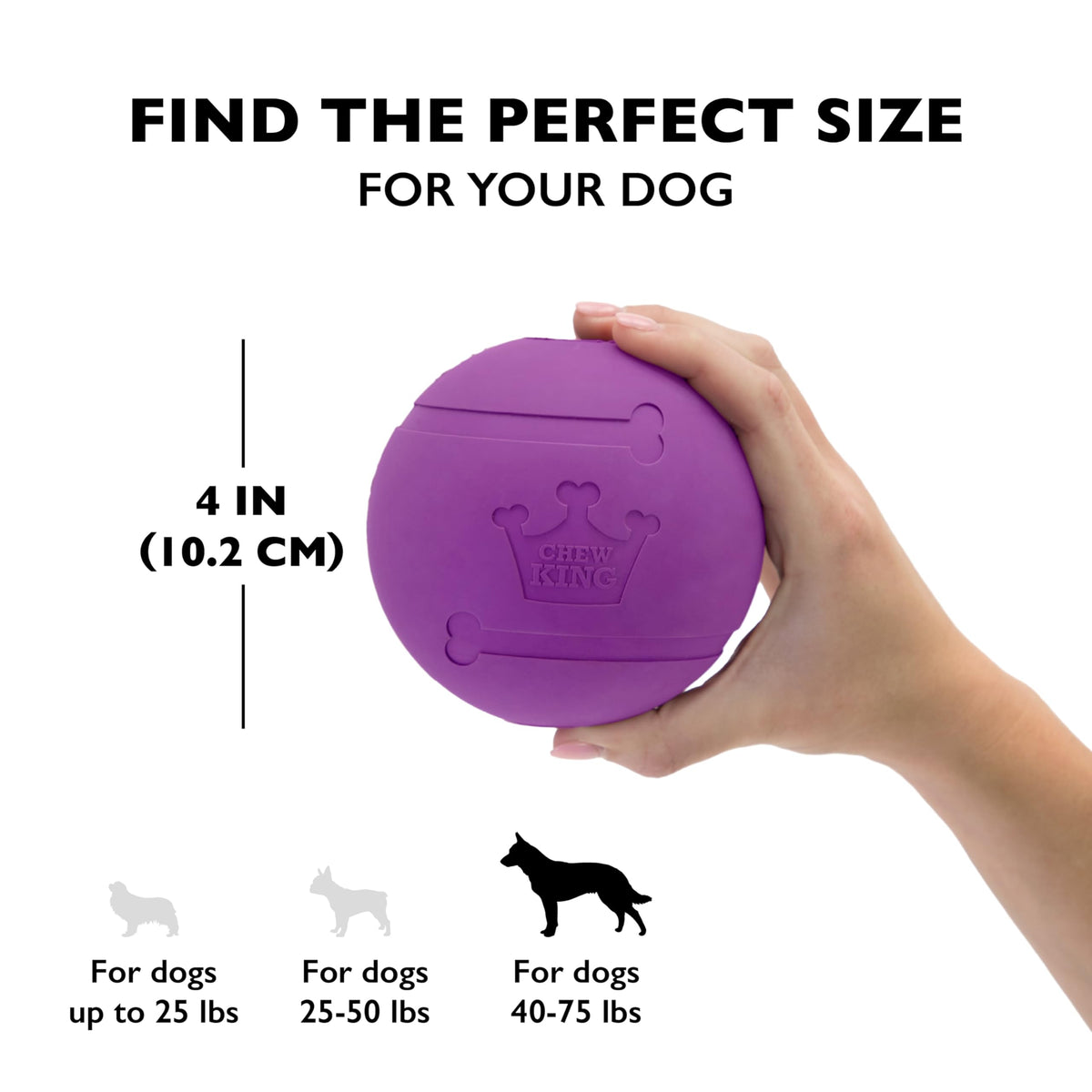 Fetch Balls Extremely Durable Natural Rubber Toy 4 inch (2-Pack (4" Balls))
