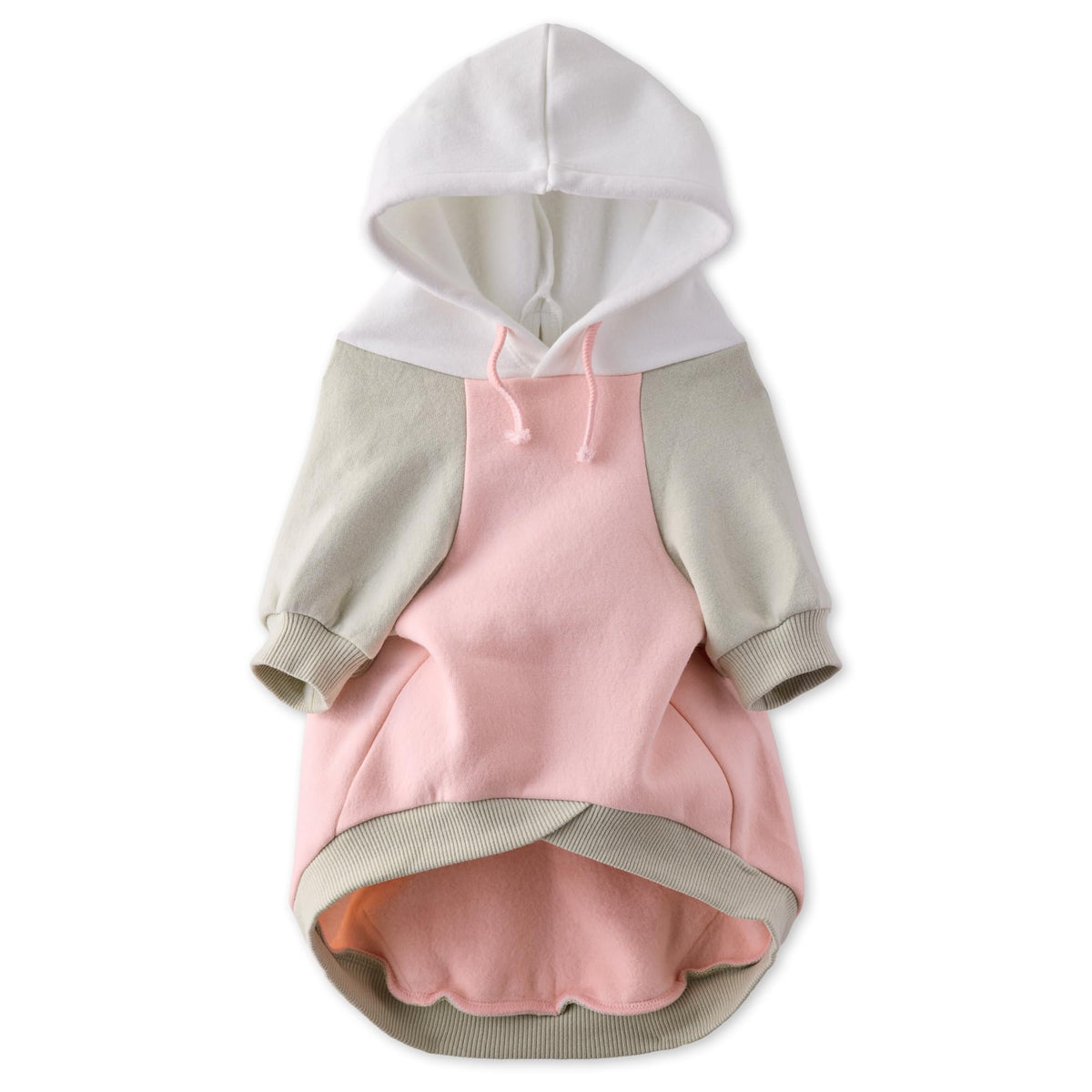 Rocky II Dog Hoodie (Pink Color Block / X-Large (55-80 lbs))