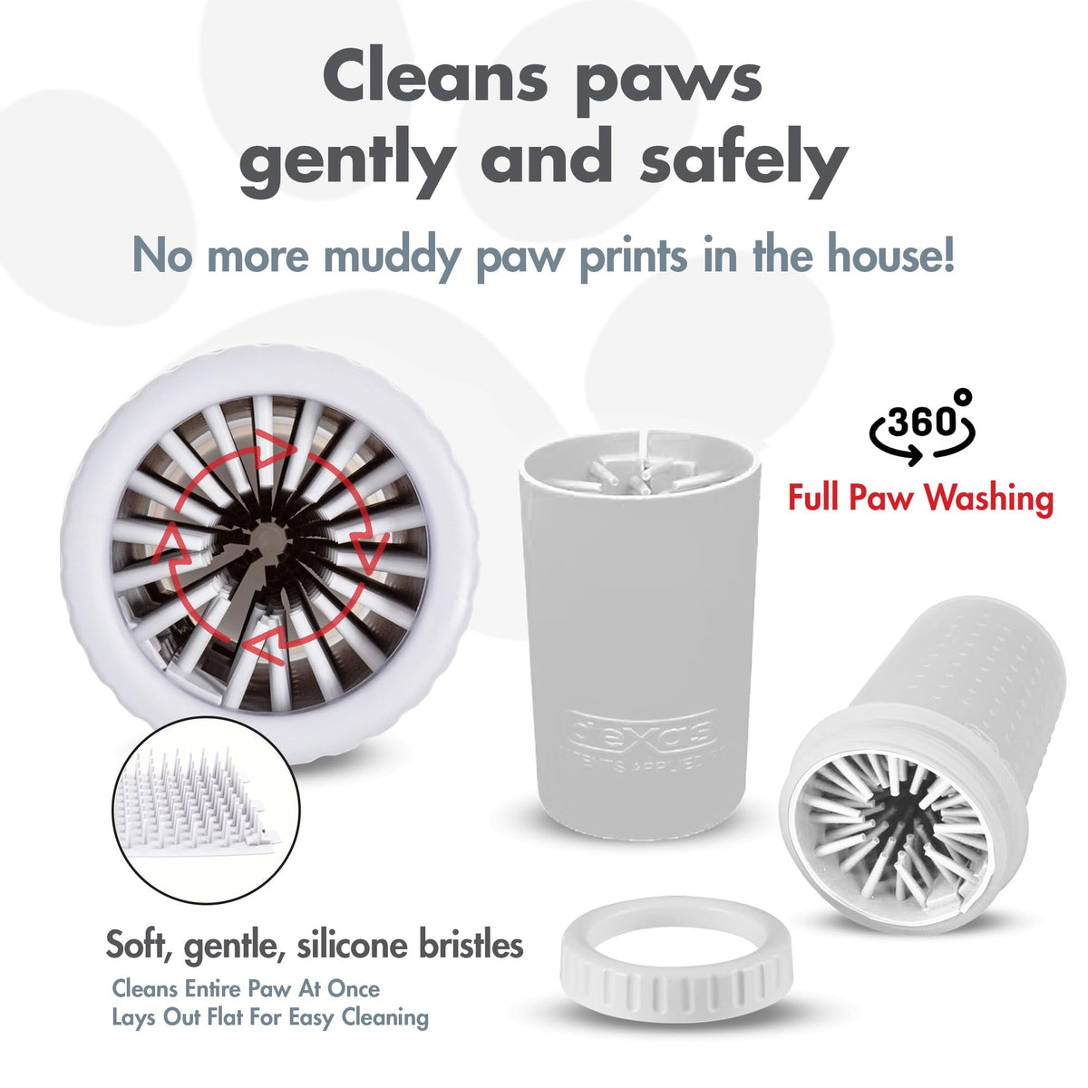 MudBuster Portable Dog Paw Cleaner (Bright White / Medium)