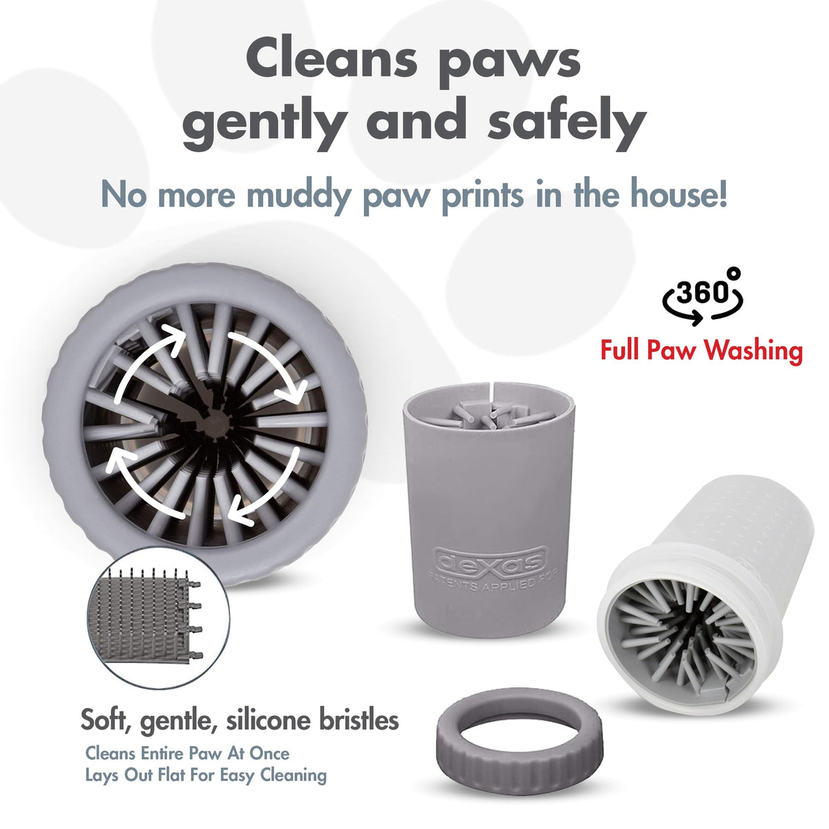 MudBuster Portable Dog Paw Cleaner (Light Gray / Small)