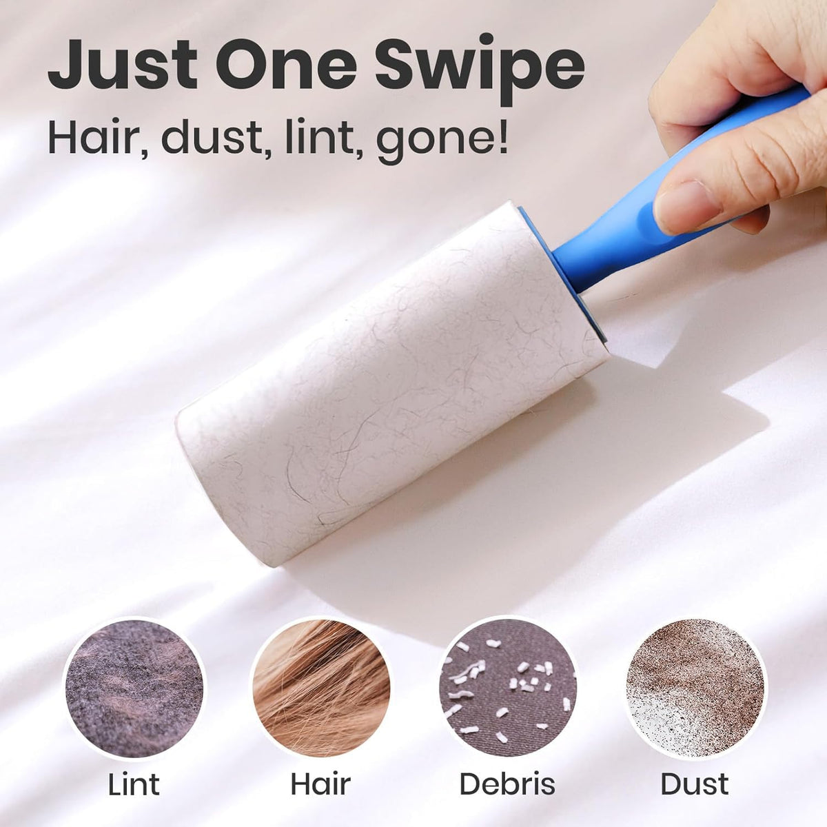 Extra Sticky Lint Roller Mega Value Set 900 Sheets for Pet Hair Removal and Clothes (10pack(900sheets+3hanldes))