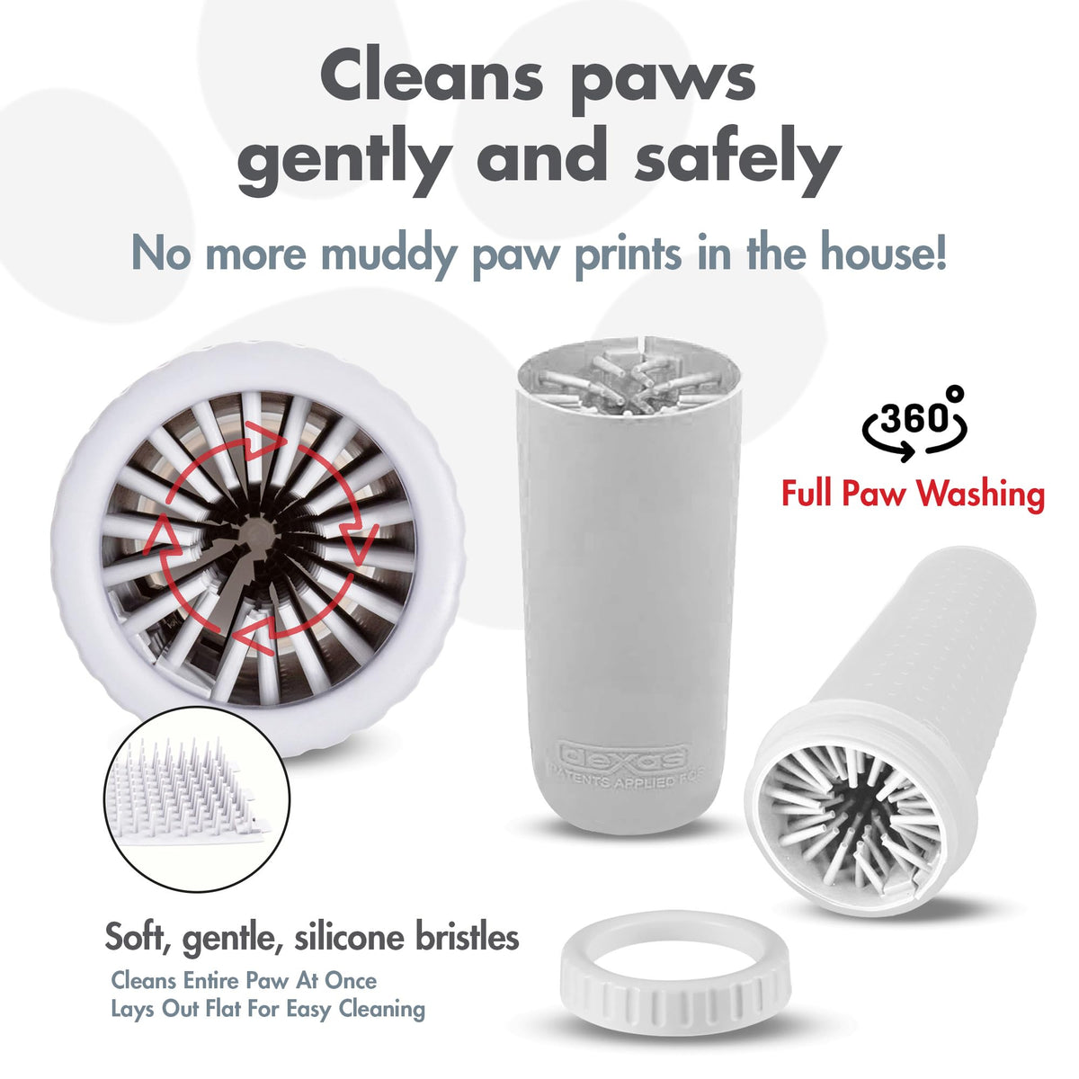 MudBuster Portable Paw Cleaner for Dogs (Bright White / Large)
