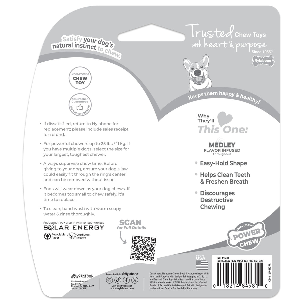 Textured Ring Power Chew Toy for Small Dogs Up to 25 lbs (Small / Textured Ring)