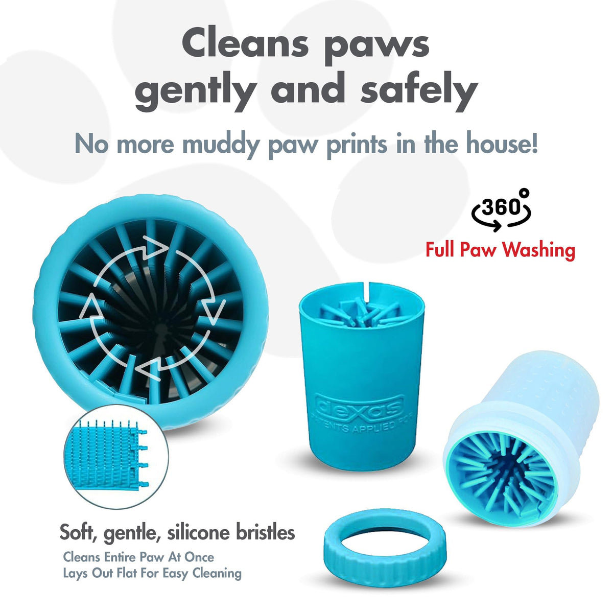 MudBuster Portable Dog Paw Cleaner (Blue / Small)