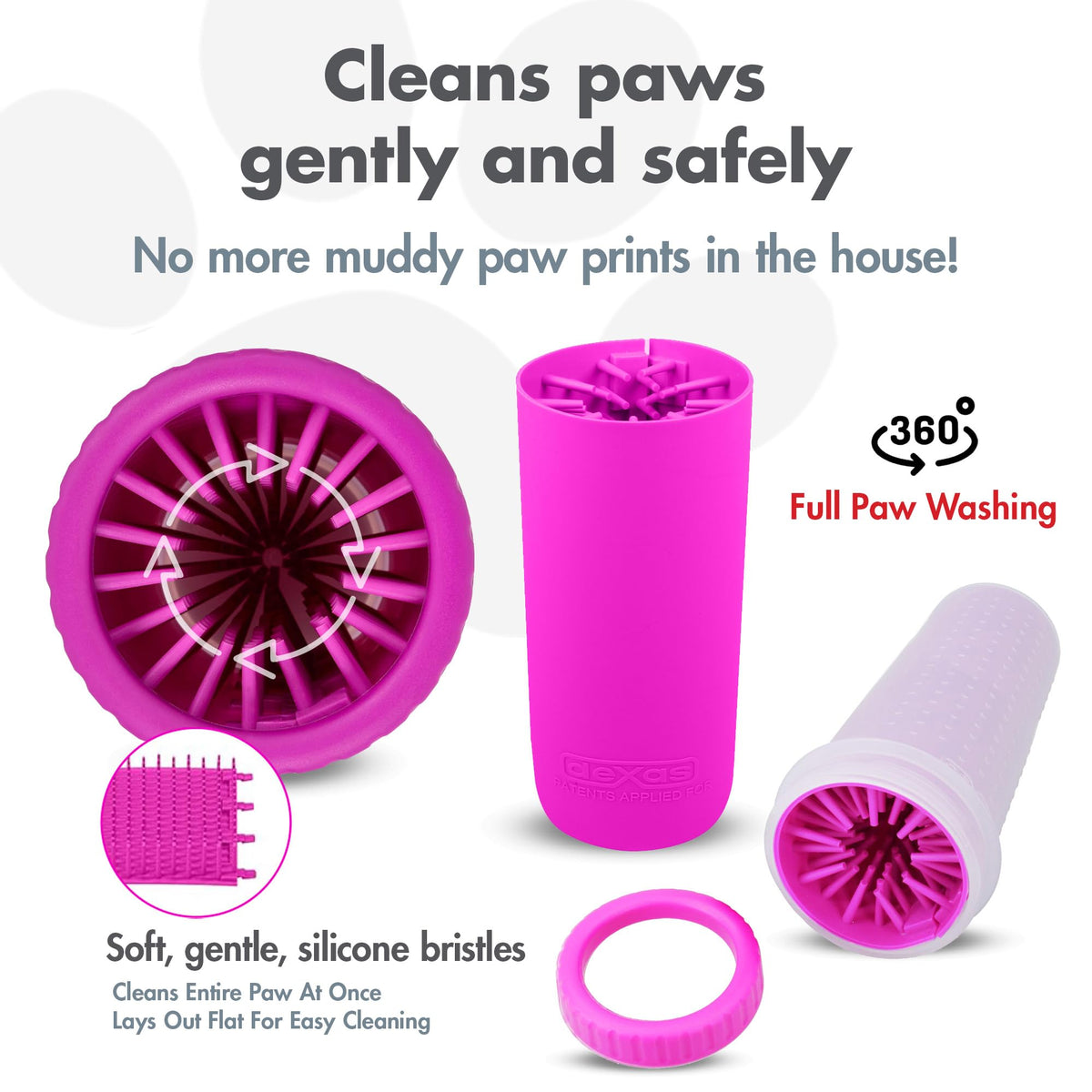 MudBuster Large Dog Paw Cleaner (Fuchsia / Large)
