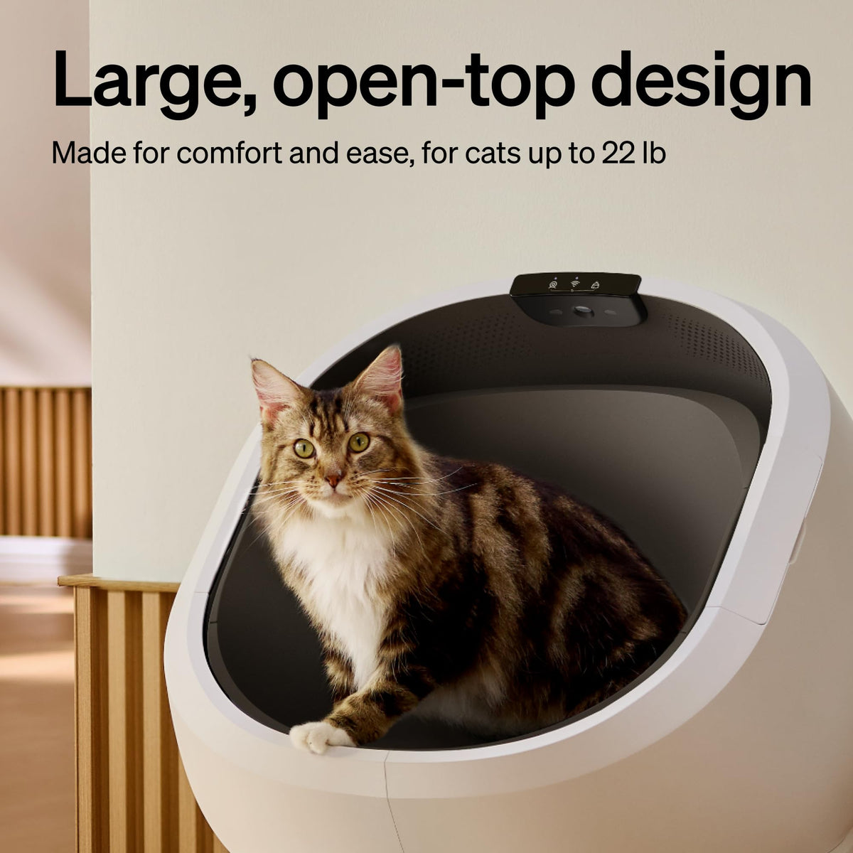 Automatic Litter Box with AI (White / Luma Litter Box + 40 Count Litter Liners)