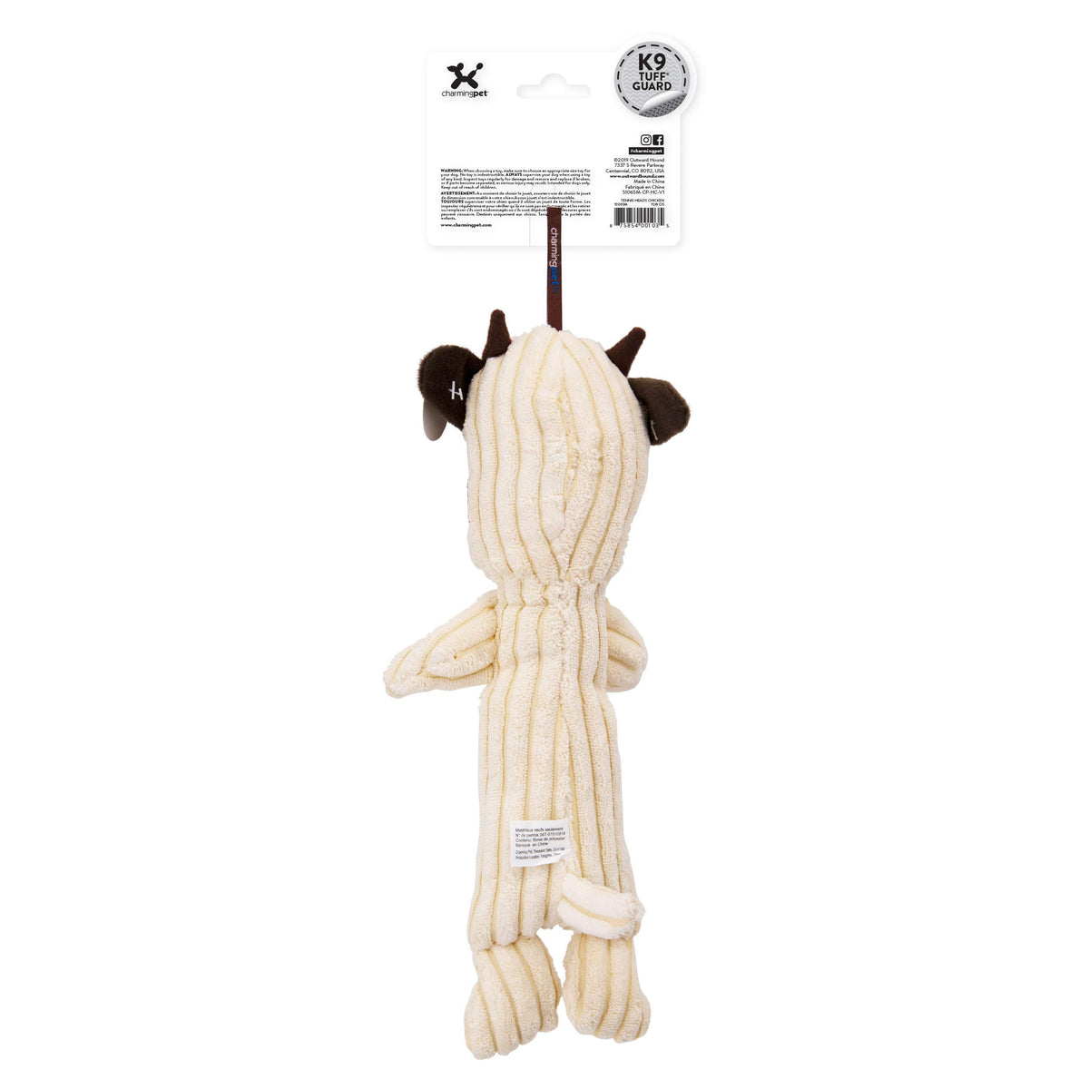 Tennis Heads Cow Plush Squeaky Dog Toy (Tennis Heads Cow / 1 Count)
