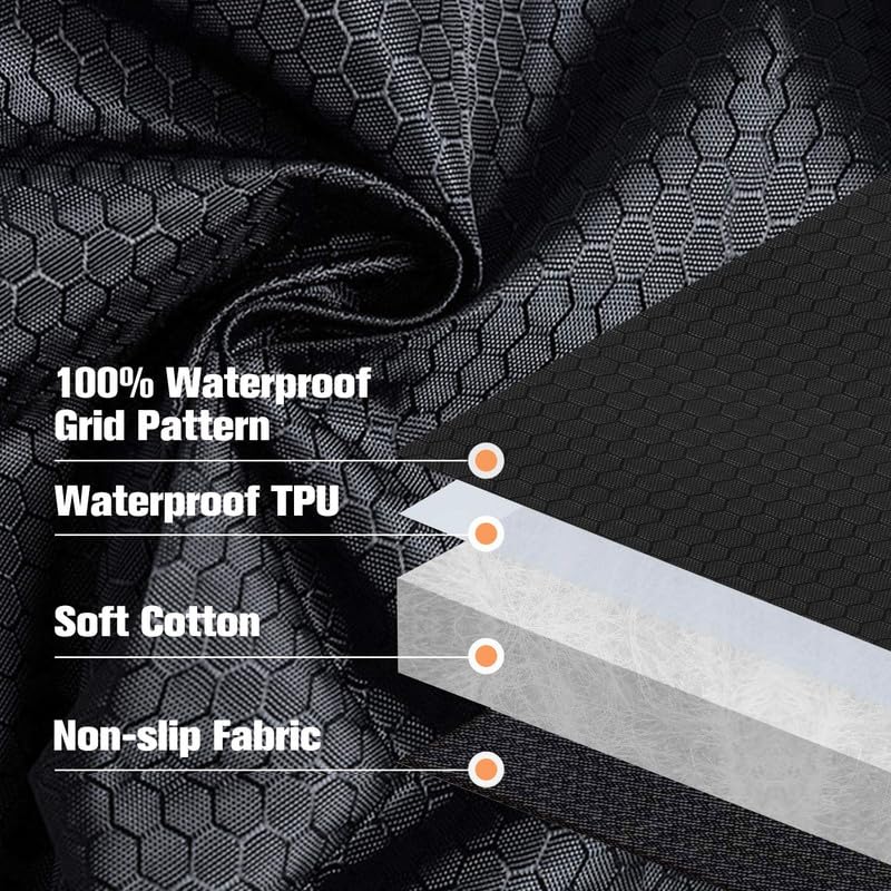 Waterproof Scratchproof Pet Bench Seat Covers for Cars (black / Medium-52"W)