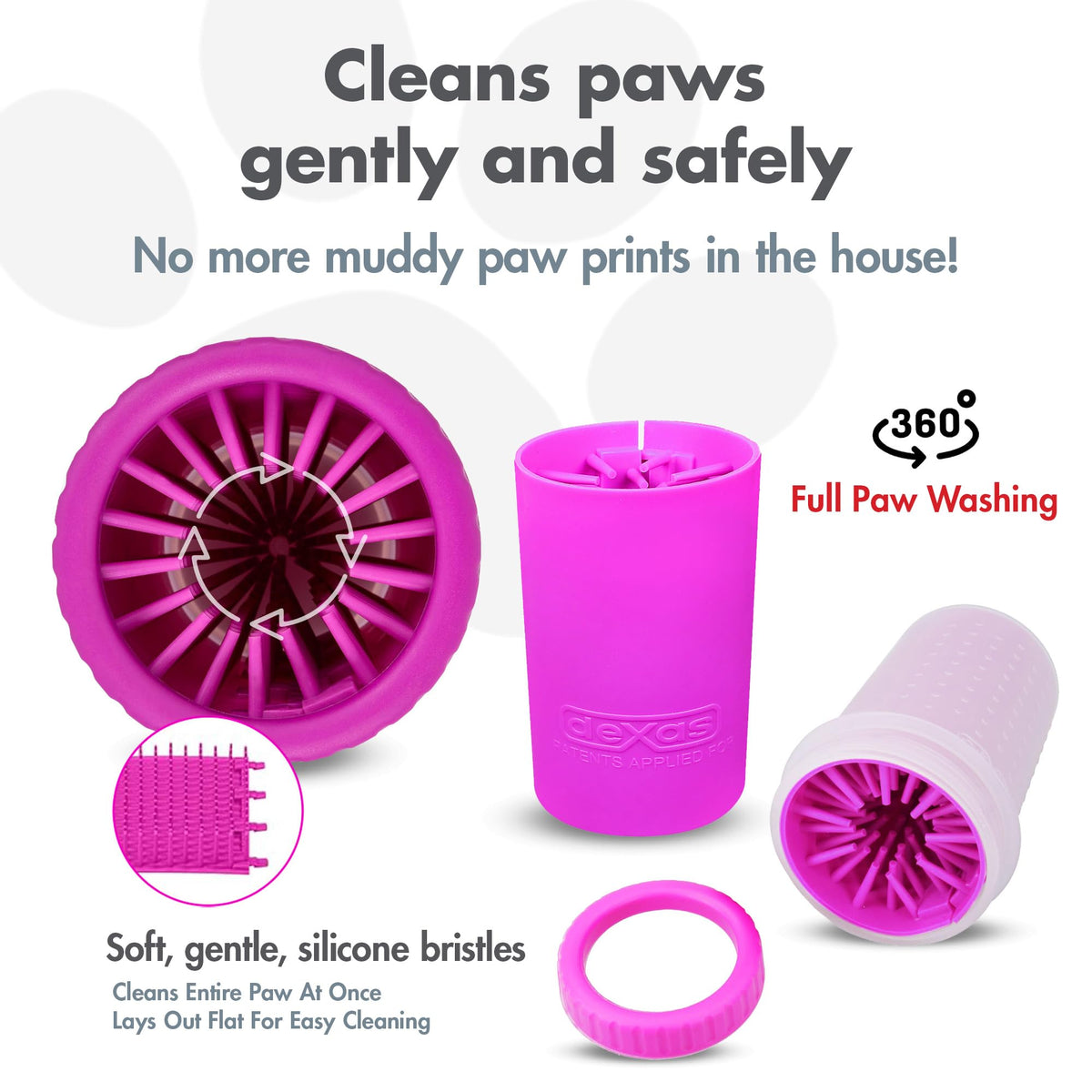 MudBuster Medium Dog Paw Cleaner (Fuchsia / Medium)