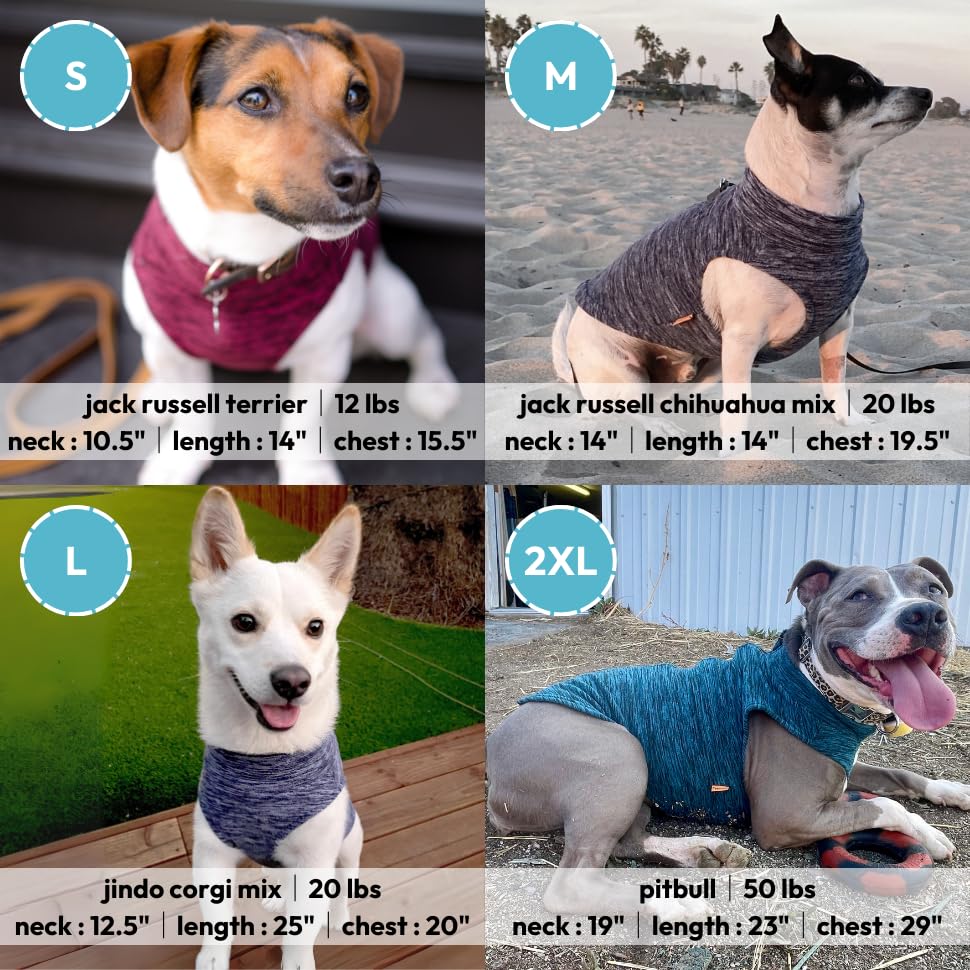 Zip Up Fleece Dog Sweater (2X-Large chest (~25.5") / Turquoise Wash)