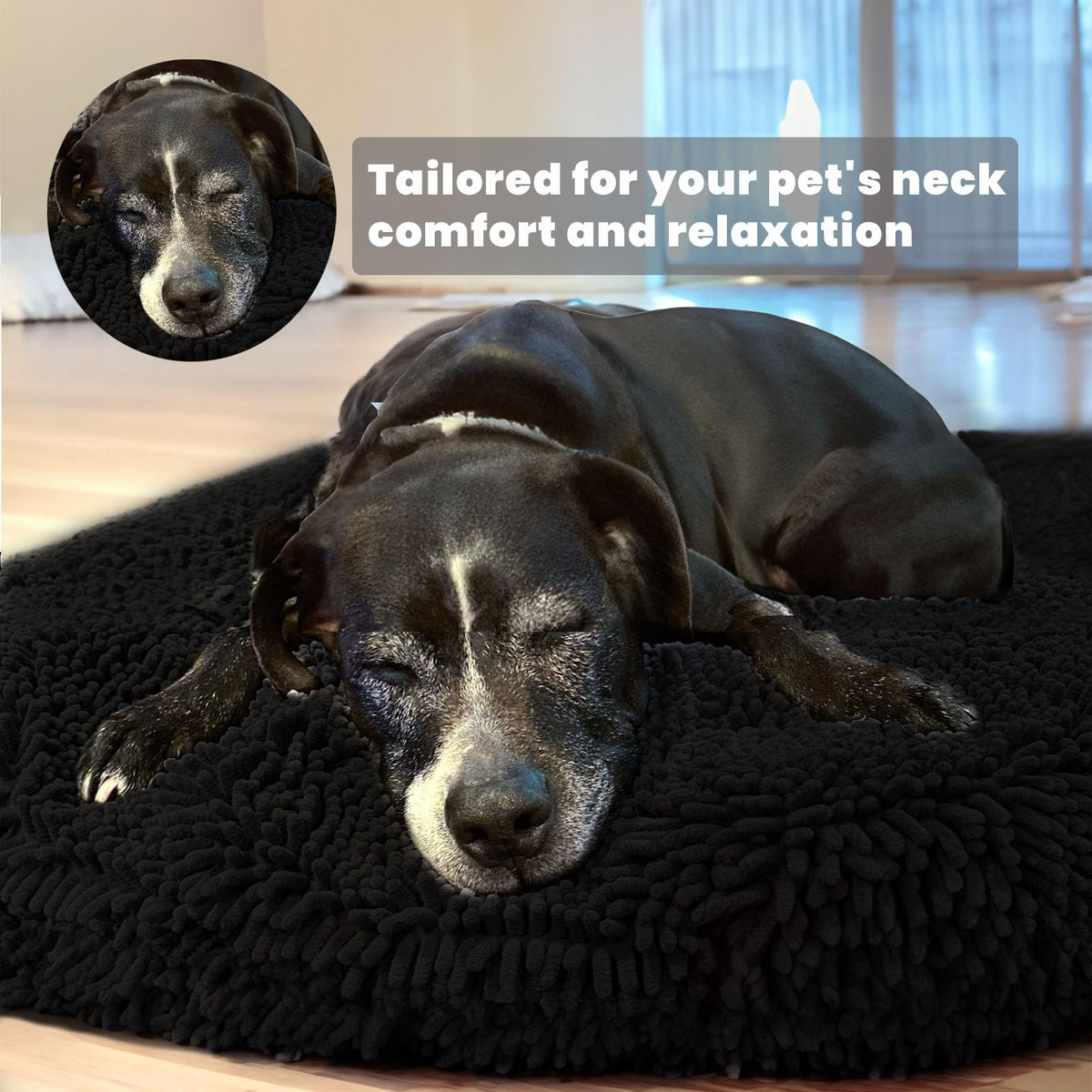 Cloud K 9 Bed for Dogs & Cats (Medium (35''X35'') / Black)