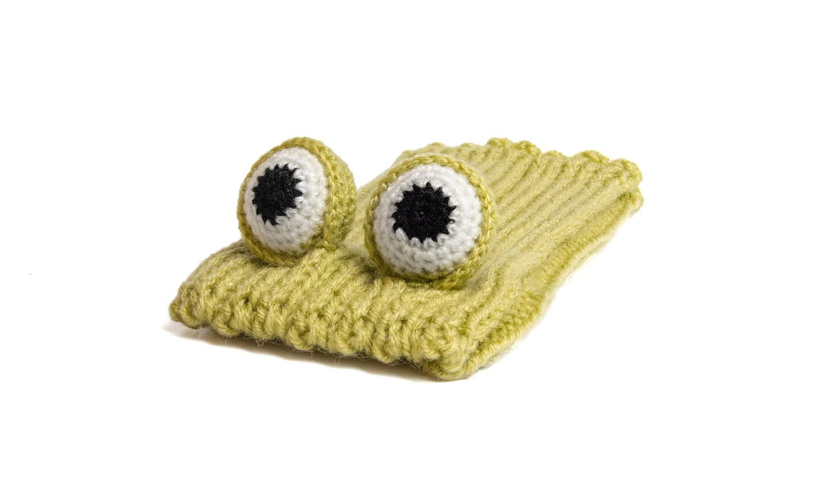 Frog Costume Knit Dog Snood Ear Wrap for Pets (Medium)