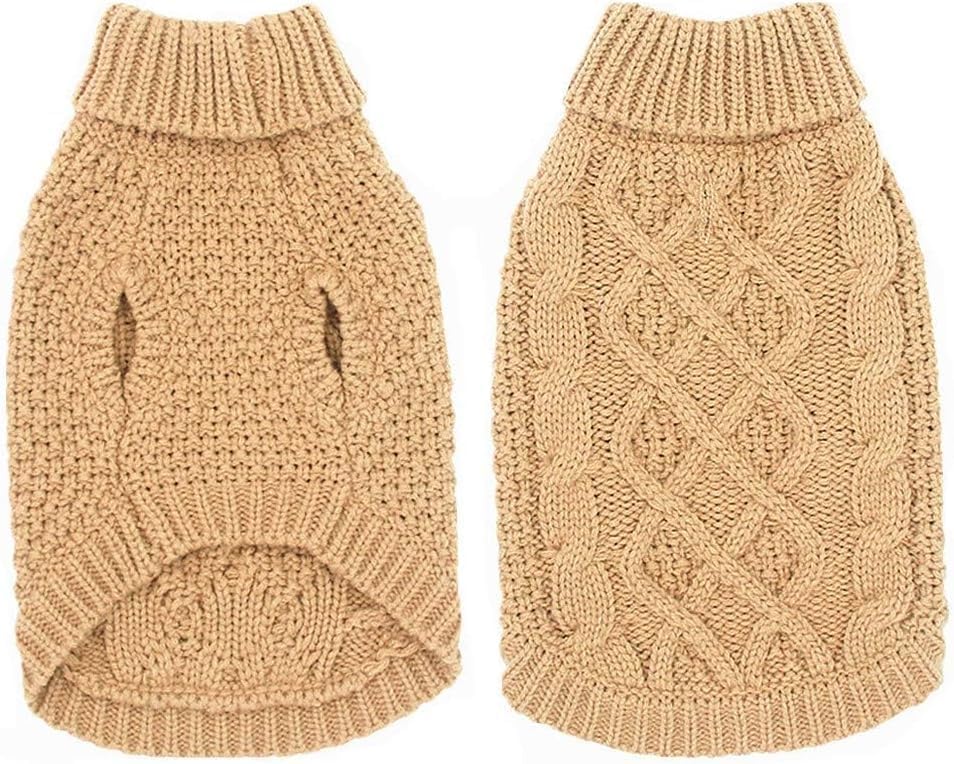 Turtleneck Dog Sweater (XXX-Large / Khaki)