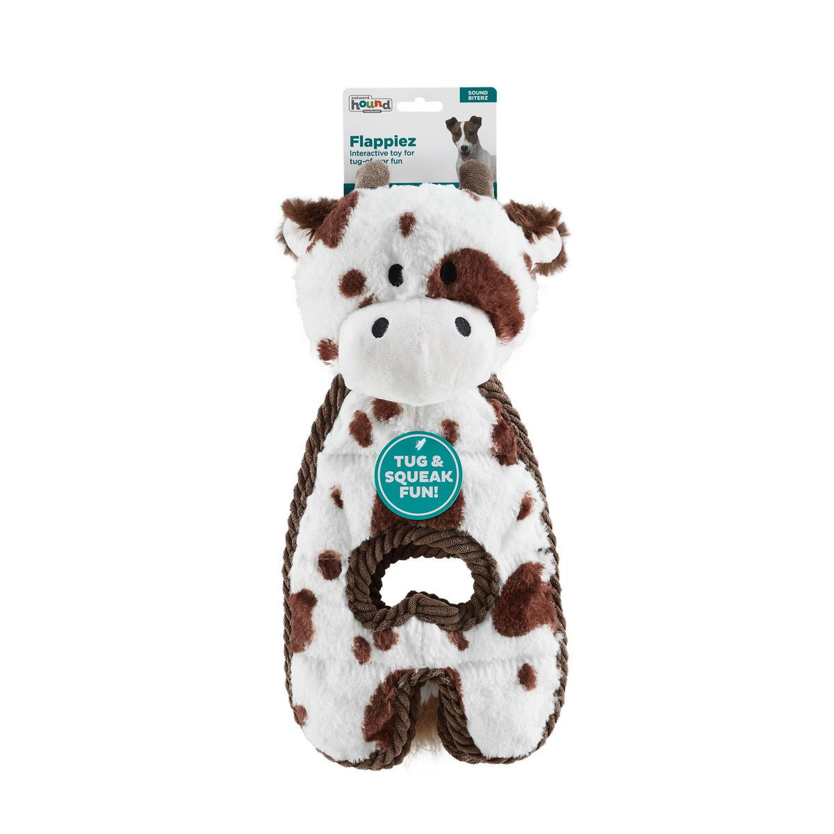 by Charming Pet Cuddle Tugs Cow Plush Squeaky Dog Toy (Tugs Cow / 1 Count)