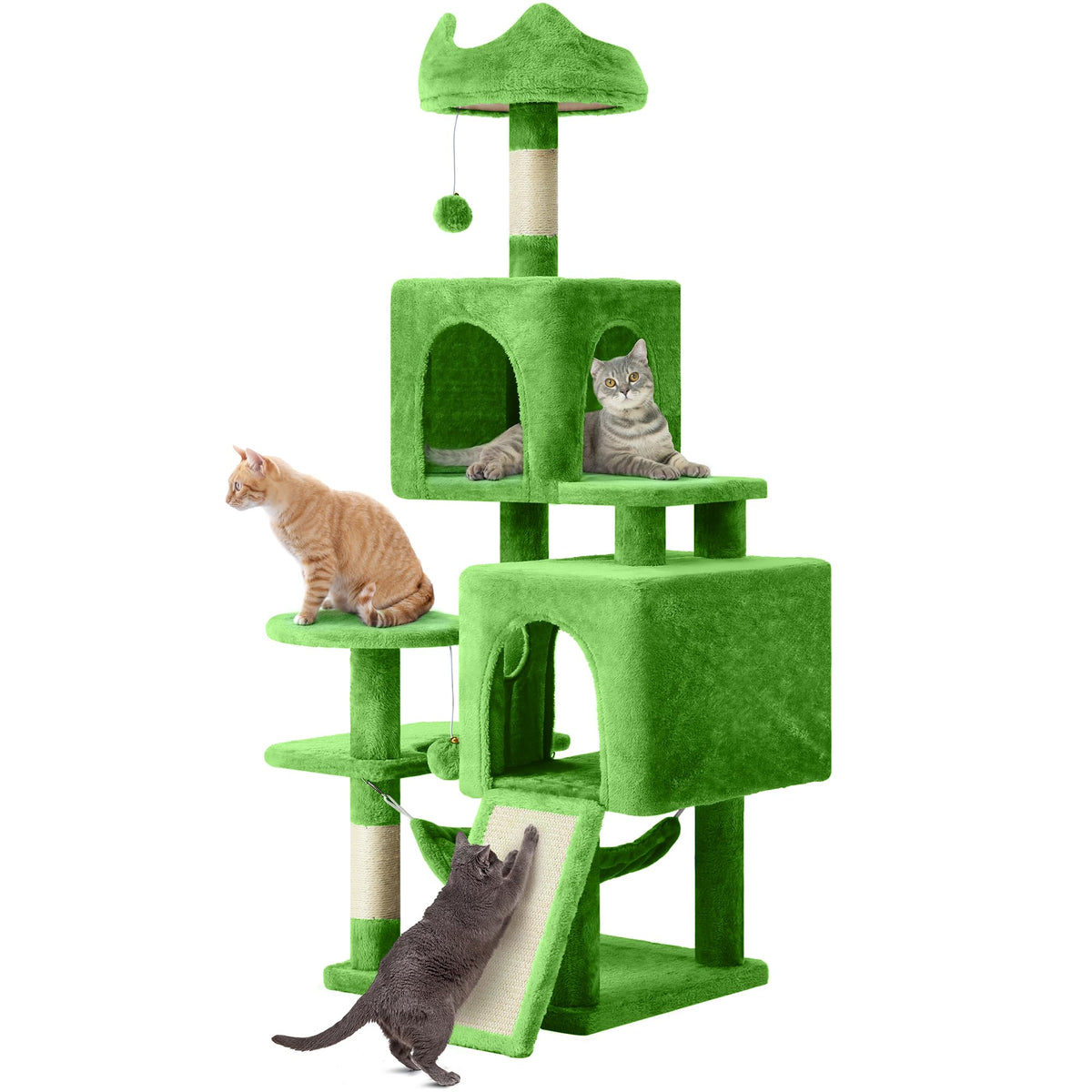 54in Cat Tree Tower Condo (Green / 54 inch)
