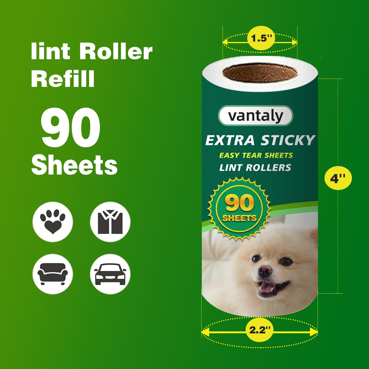 Extra Sticky Lint Roller Refills (720sheets (8 lint roller Refills))