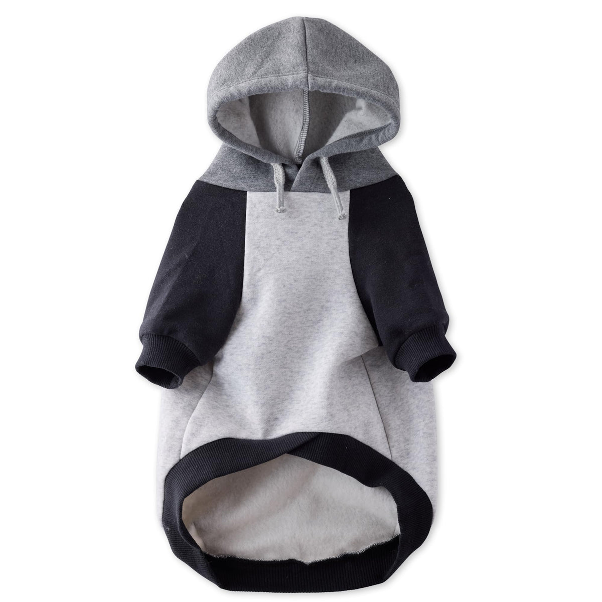Rocky II Dog Hoodie (Heather Gray Color Block / Small (10-25 lbs))