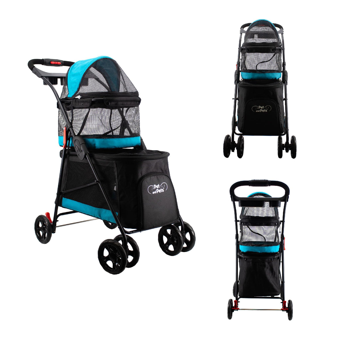 Pet & Pets Double Decker Pet Stroller (teal)