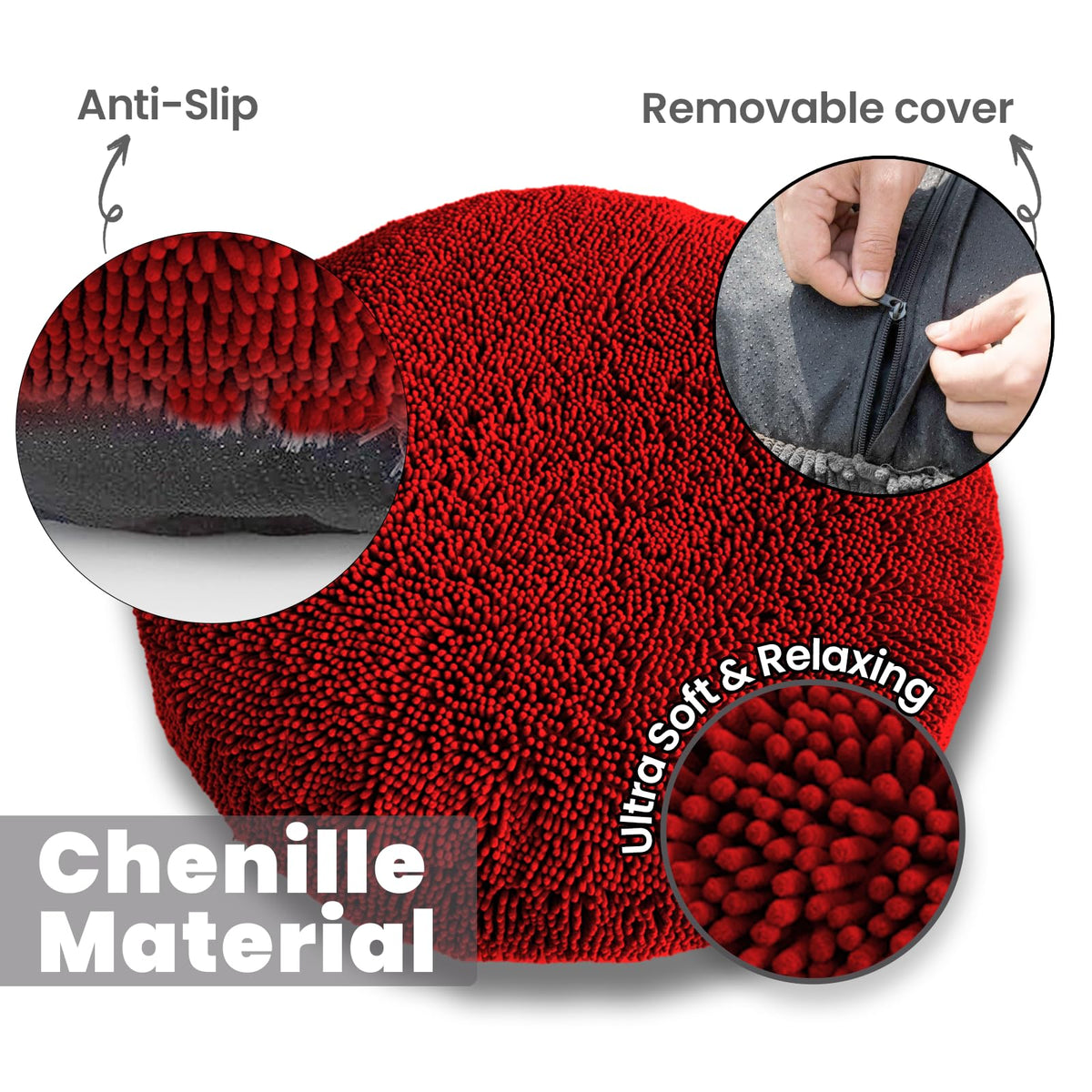 Cloud K 9 Bed for Dogs & Cats (Small (25''X25'') / Red)