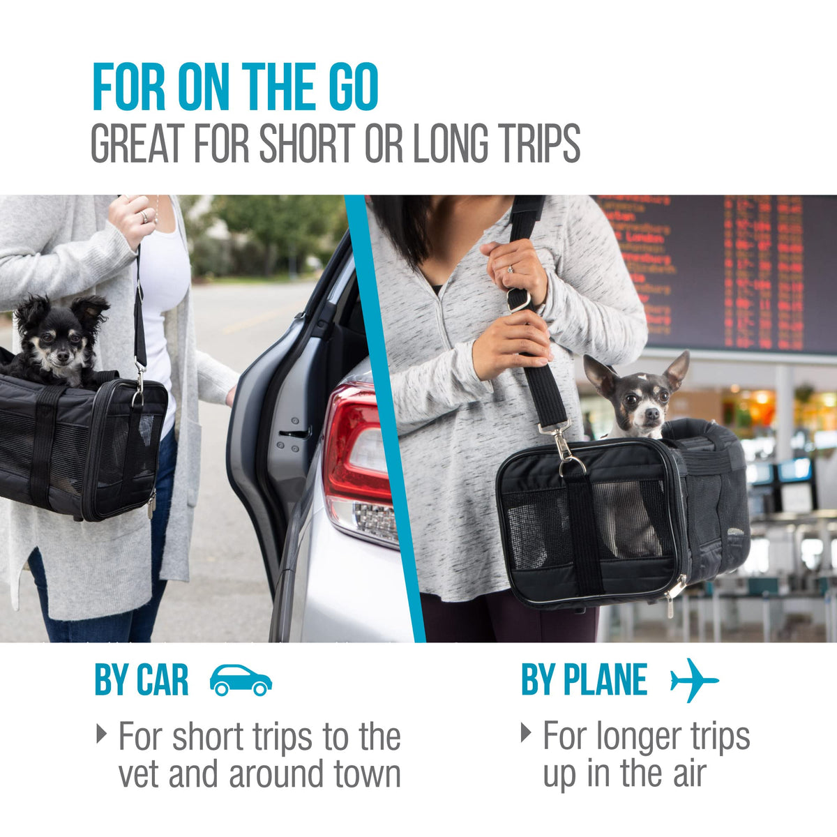 Original Deluxe Travel Pet Carrier (17.0"L x 11.0"W x 10.5"H)