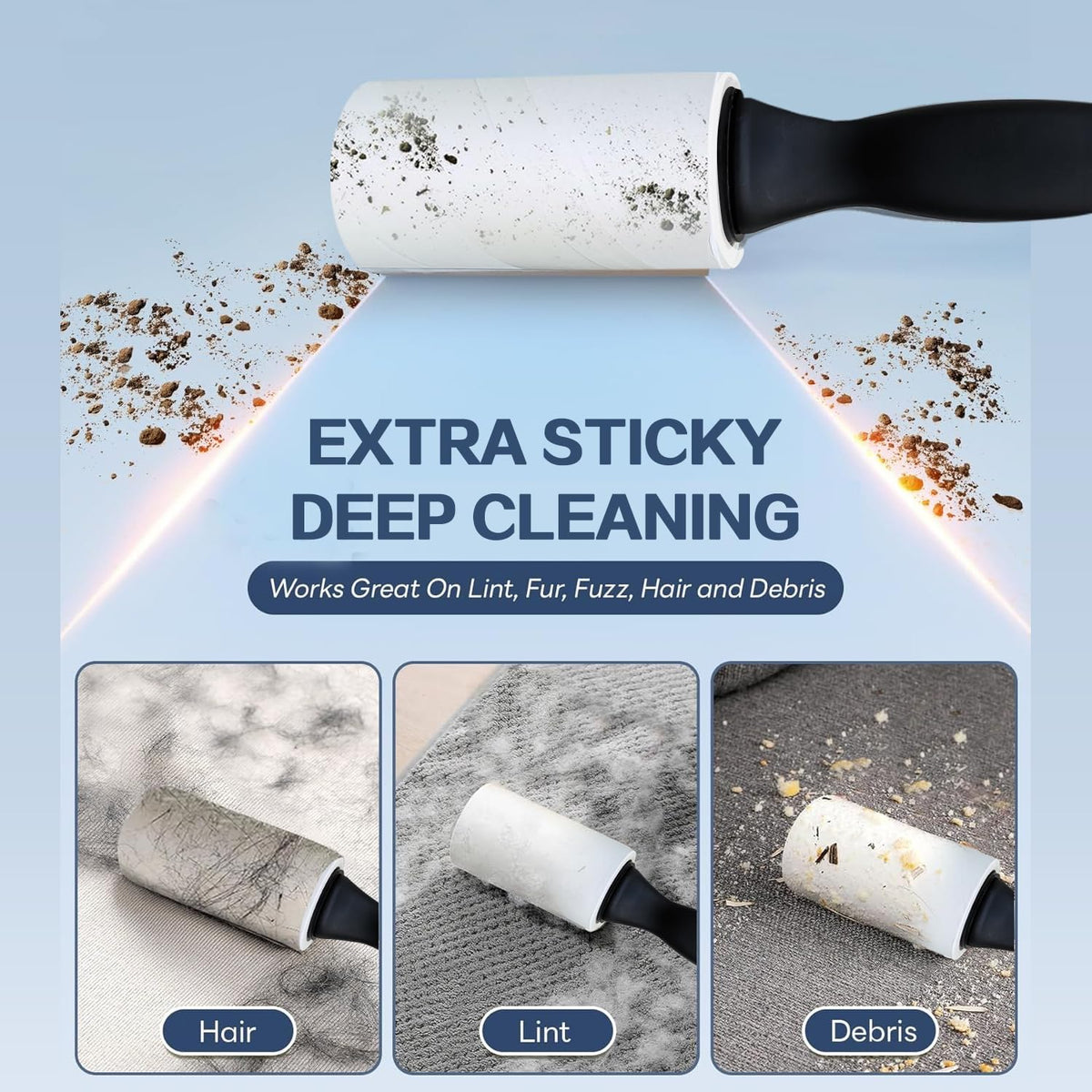 Lint Rollers for Pet Hair Extra Sticky (6 pcs - 600 Sheets)