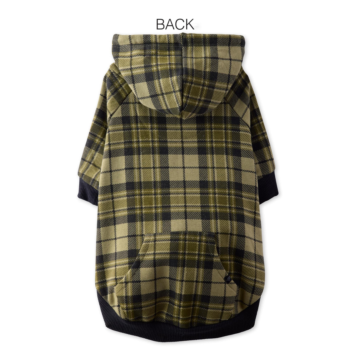 Rocky II Dog Hoodie (Olive Chesterfield Plaid / XX-Small (4-7 lbs))