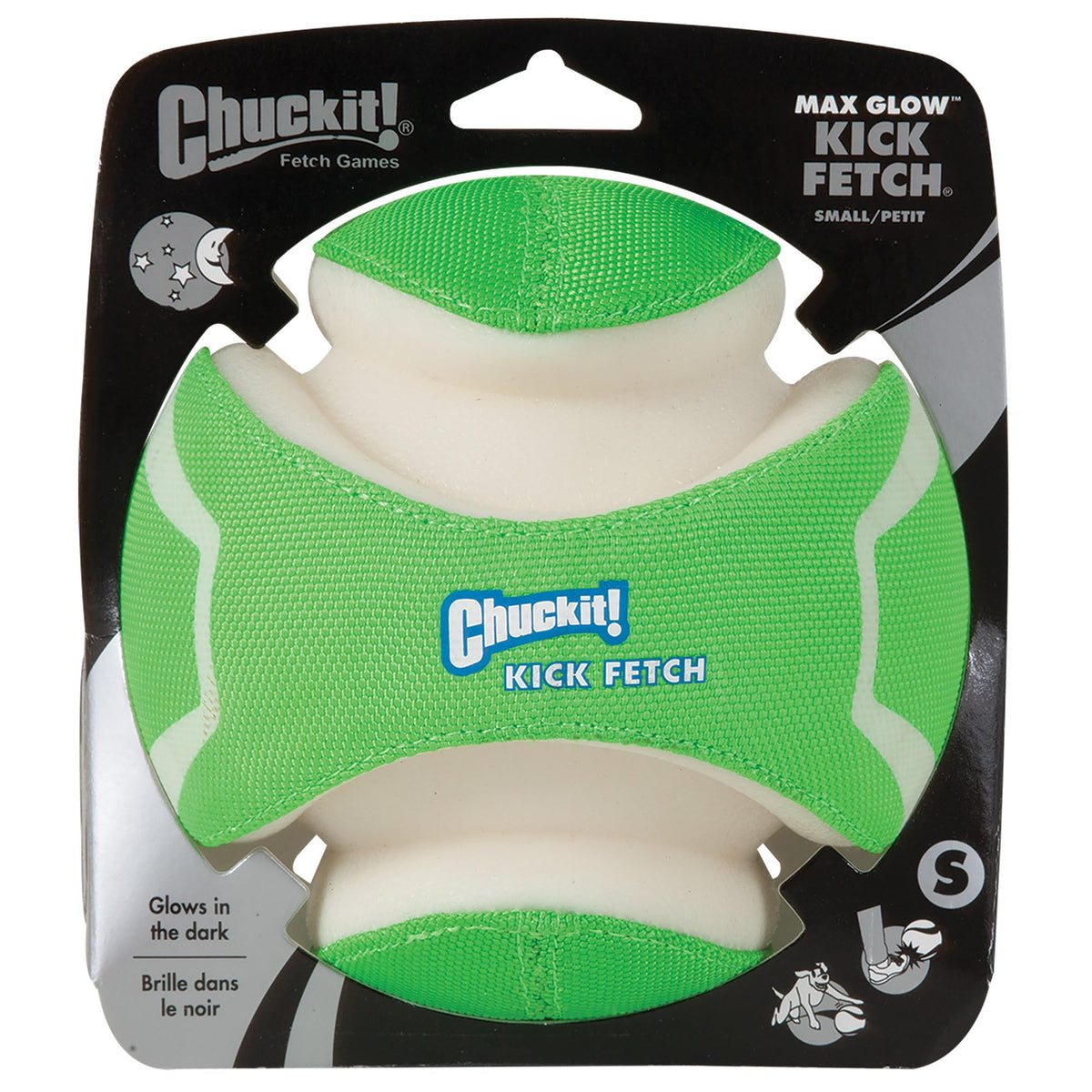 Kick Fetch Dog Toy Ball (Small / Max Glow)