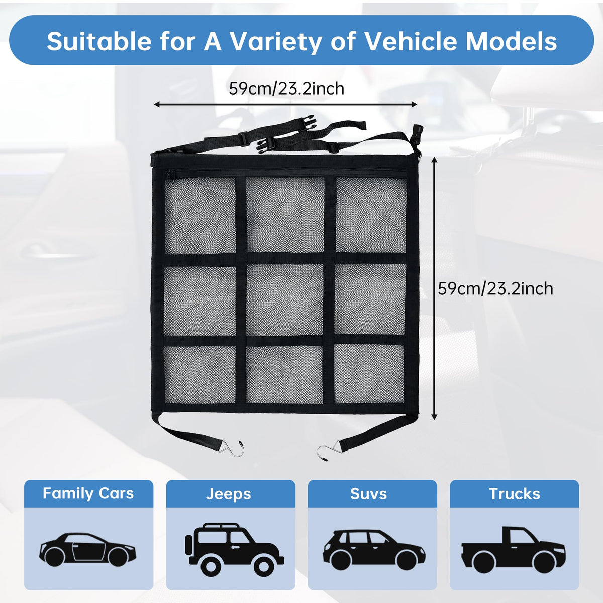 Dog Car Barrier for Sedans SUVs Trucks