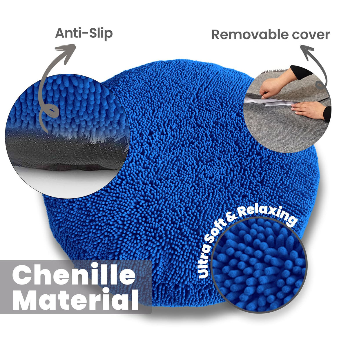 Cloud K 9 Bed for Dogs & Cats (Large (40''X40'') / Navy Blue)