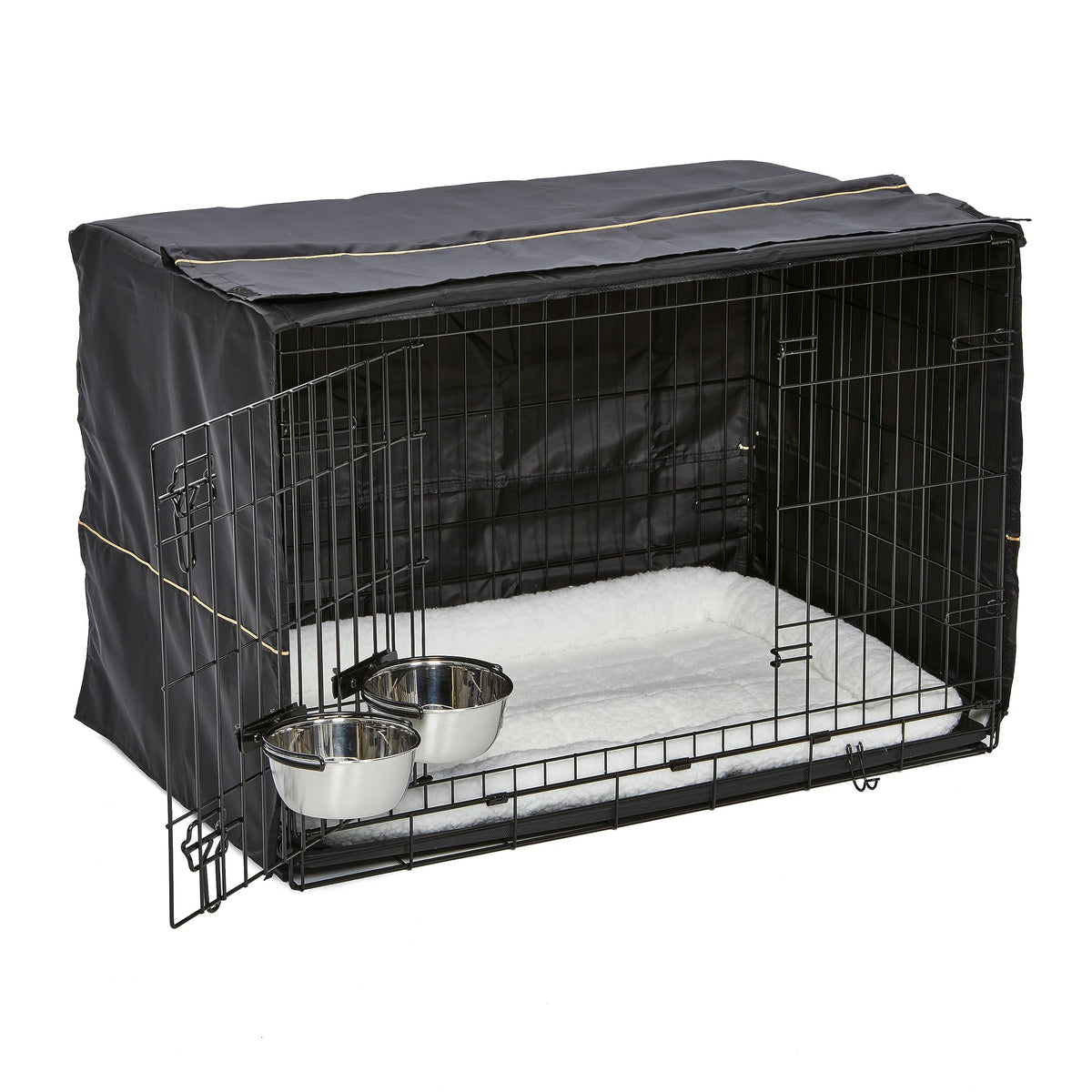 Intermediate Double Door iCrate Starter Kit (Black / 36.0"L x 23.0"W x 25.0"H)