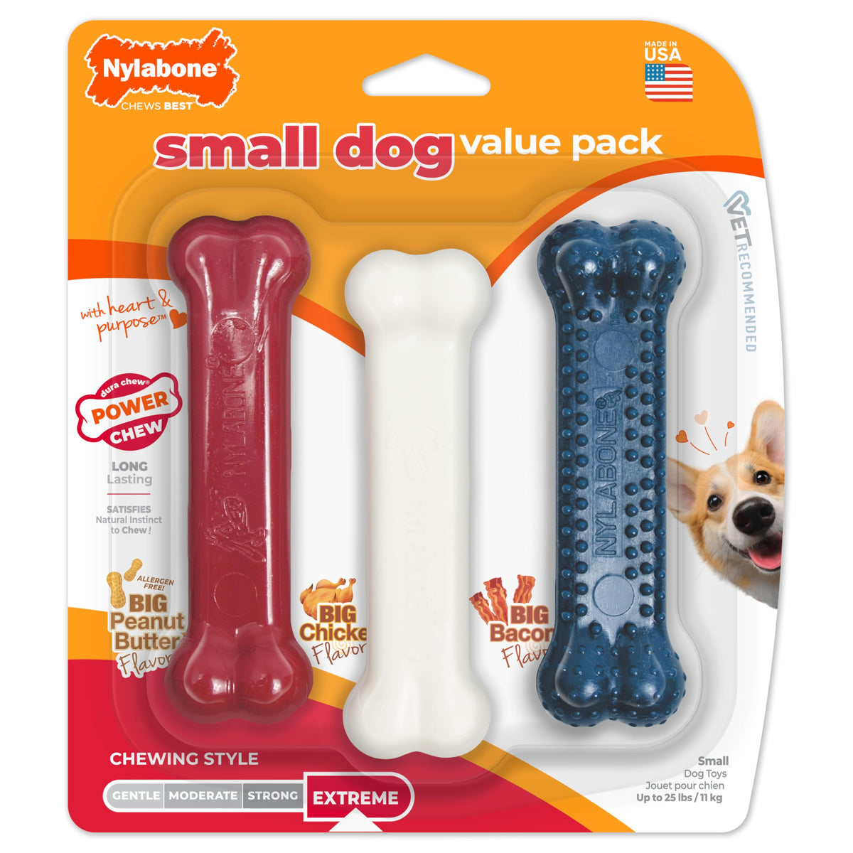 Power Chew Original Bone Dog Chew Toys (Small)