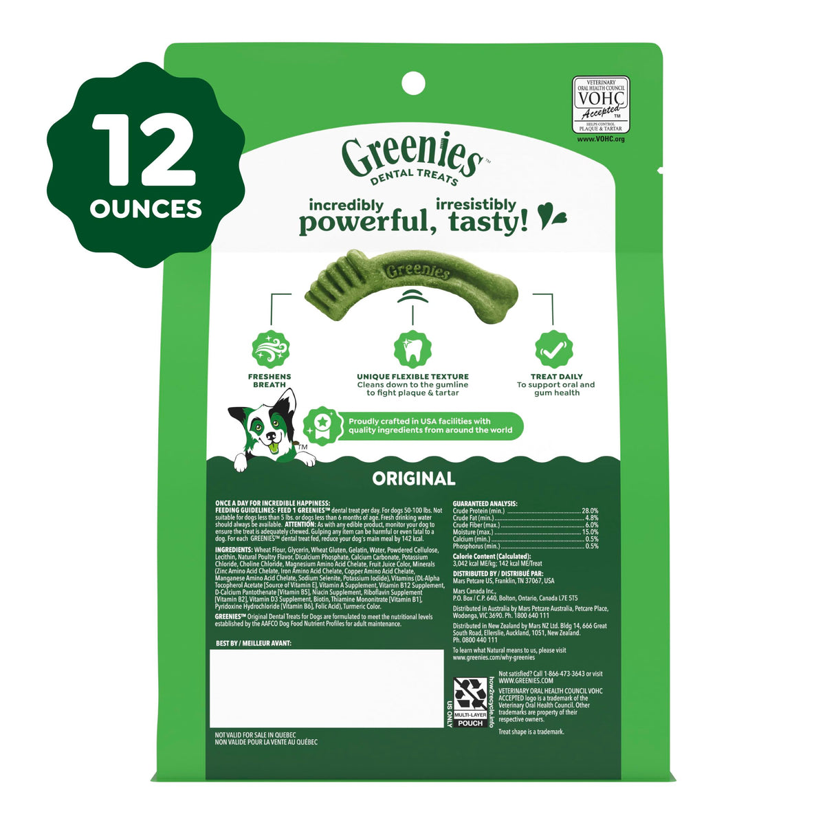 Large Natural Dental Dog Treats (8 Count (Pack of 1))