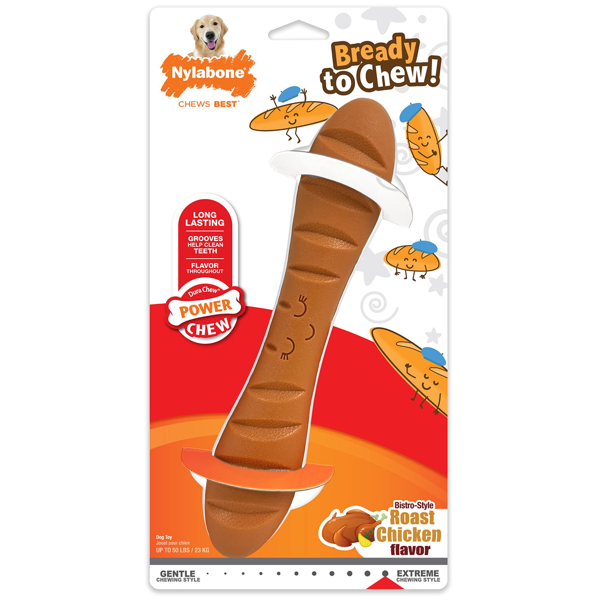 Baguette Power Chew Toy for Dogs (Baguette 1 Pack / Large)