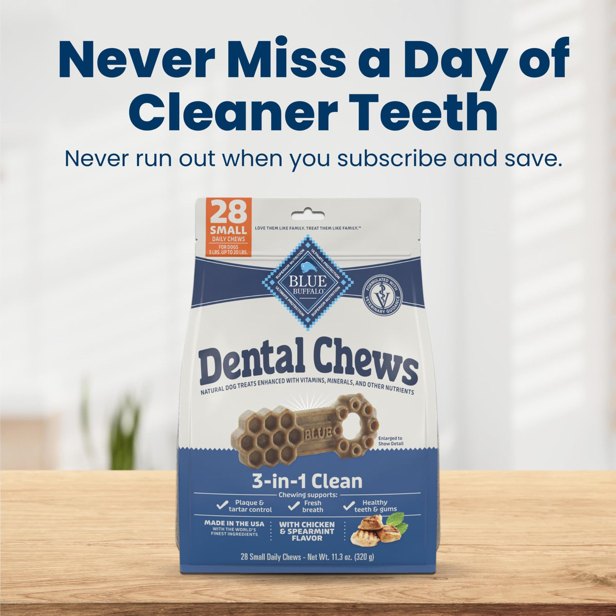 Chicken & Spearmint Small Dental Chews (11.3 Ounce (Pack of 1))