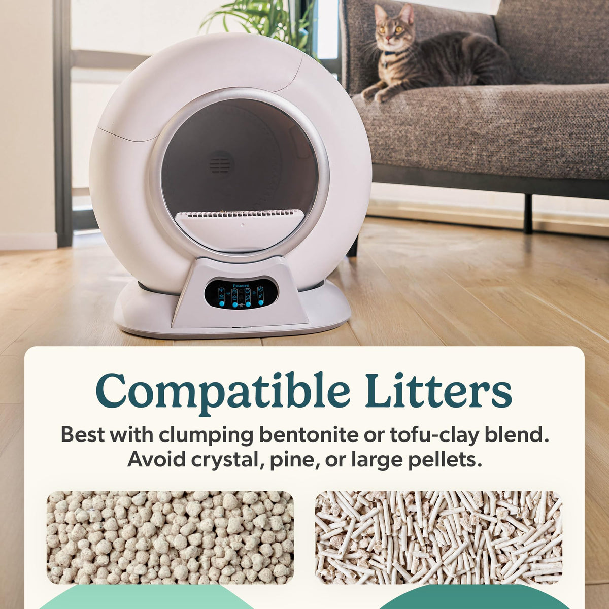 PurrTek Automatic Litter Box Self Cleaning 5GHz Wi (Large)