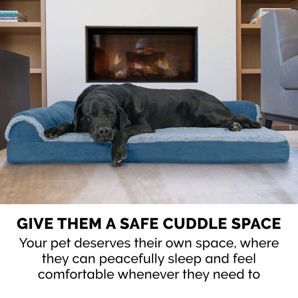 Orthopedic Dog Bed for Large (Large / Marine Blue)