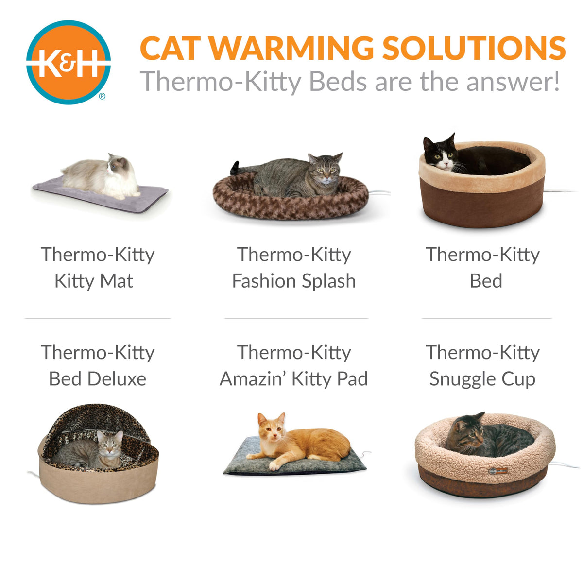 K&H Heated Cat Bed (Gray / 14 X 18 Inches / Cup Bomber)