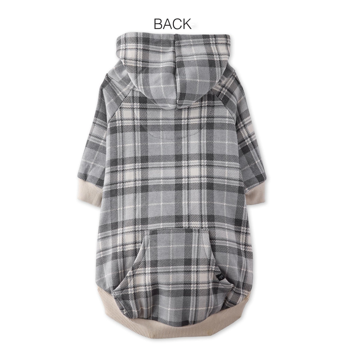 Rocky II Dog Hoodie (Gray Chesterfield Plaid / XX-Small (4-7 lbs))