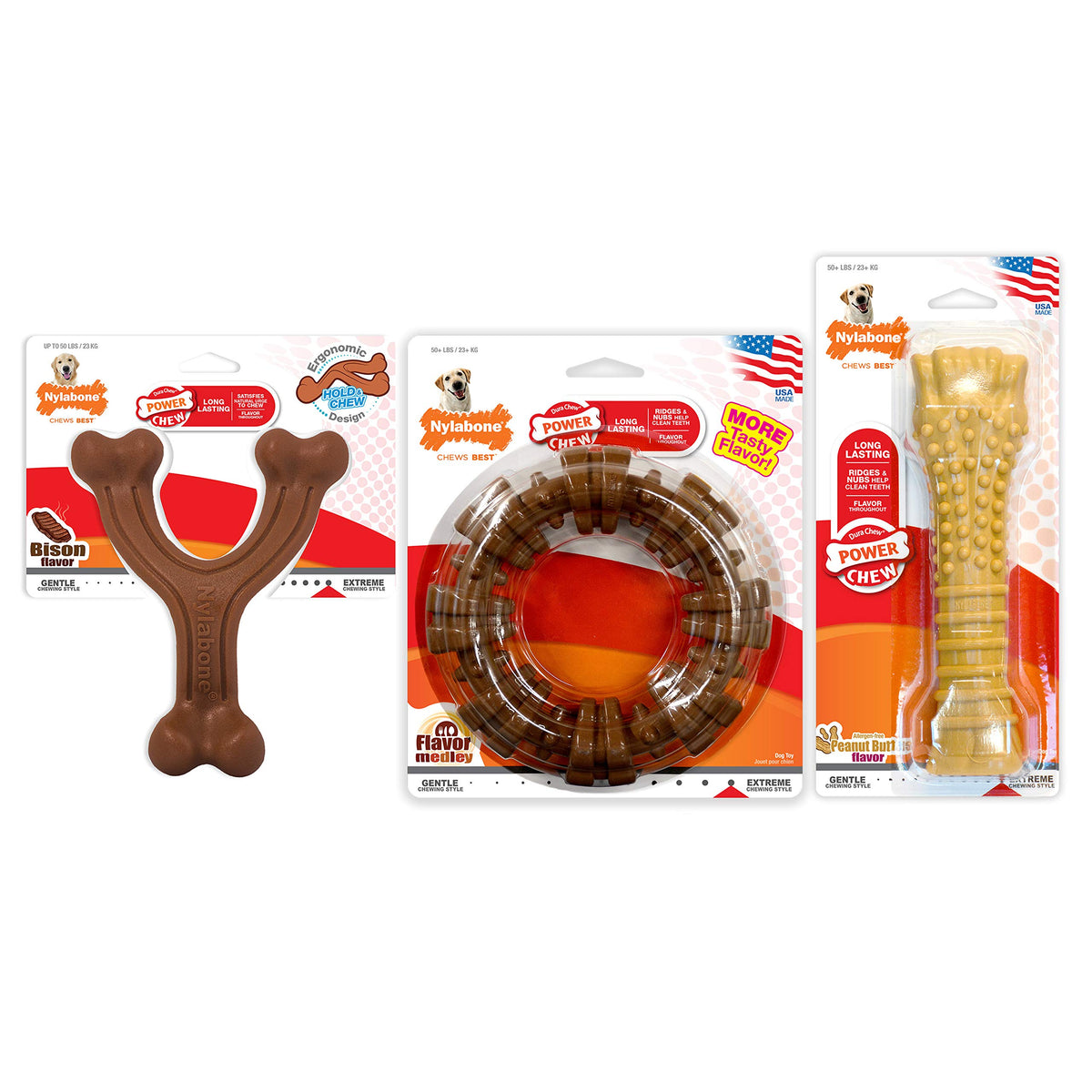 Power Chew Customer Favorites Dog Chew Toys (Large / Bundle)