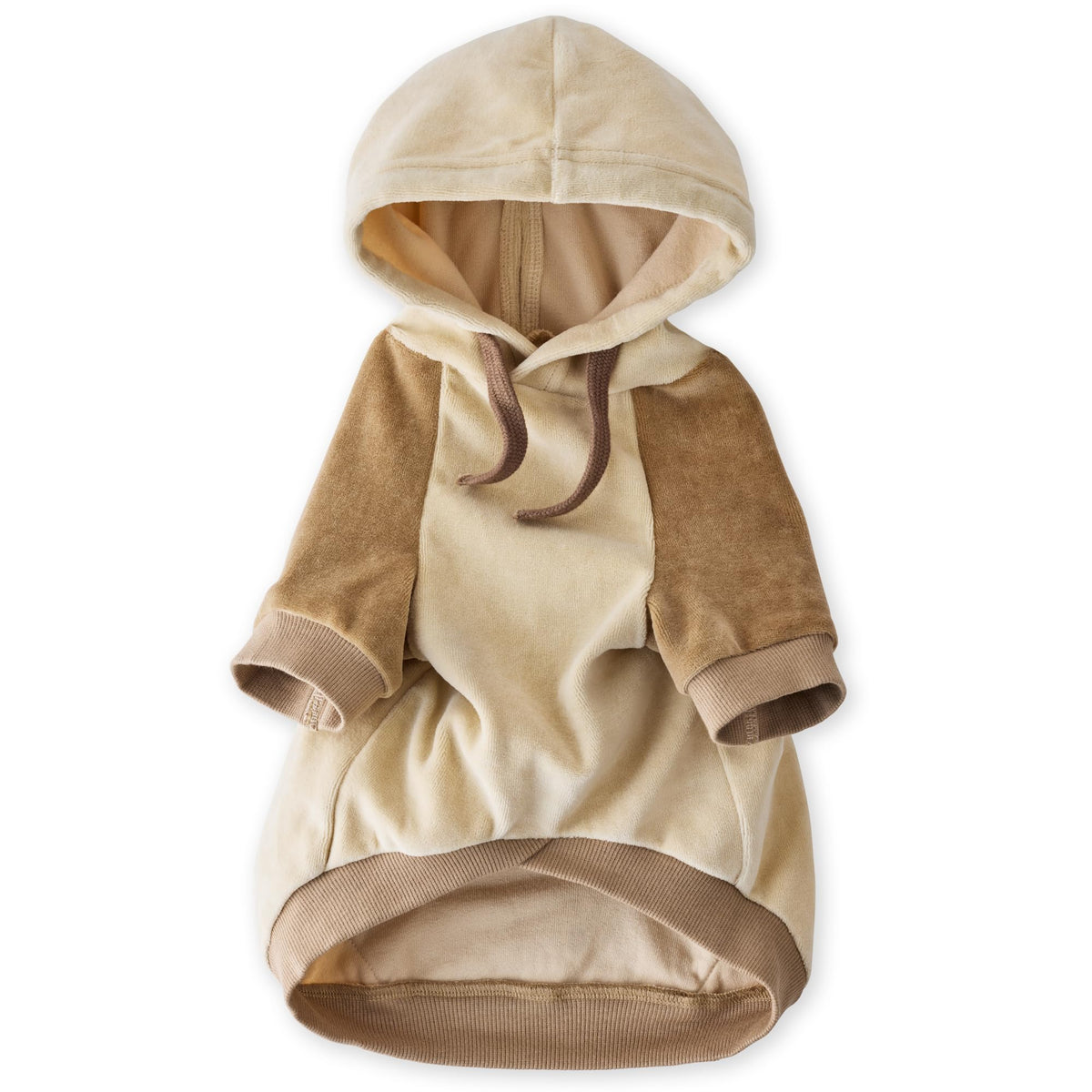 Cooper II Dog Hoodie (Coffee Color Block / XX-Small (4-7 lbs))