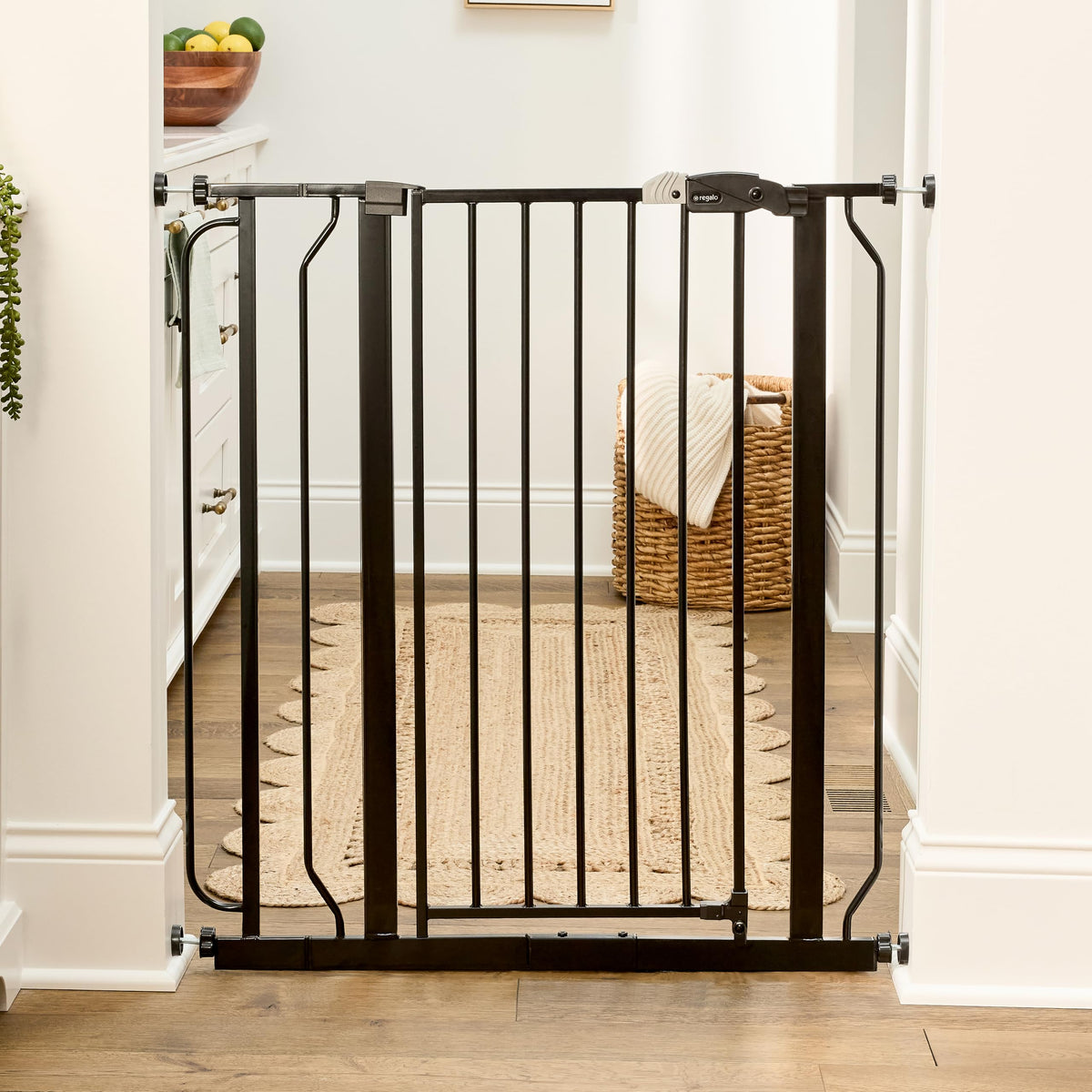 Safety 36" Extra Tall Baby Gate (Black / 29-36.5"W x 36"H)