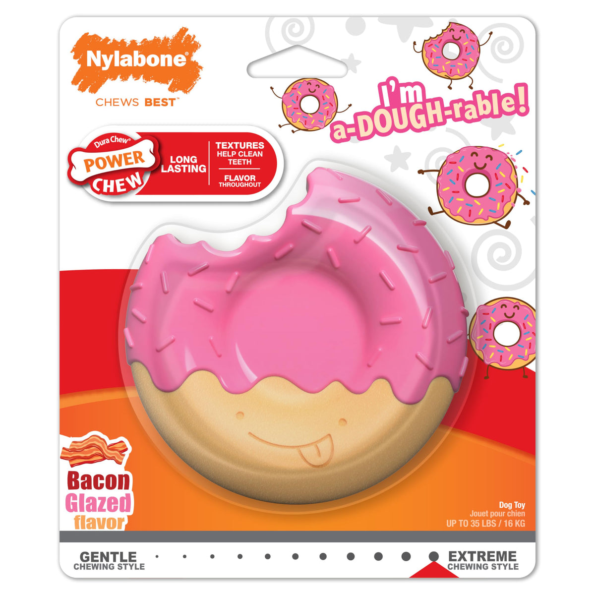 Power Chew Donut Dog Chew Toy (Donut 1 Pack / Medium)