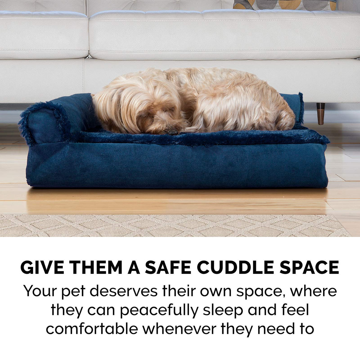 Orthopedic Dog Bed for Large Dogs w (Jumbo / Deep Sapphire)
