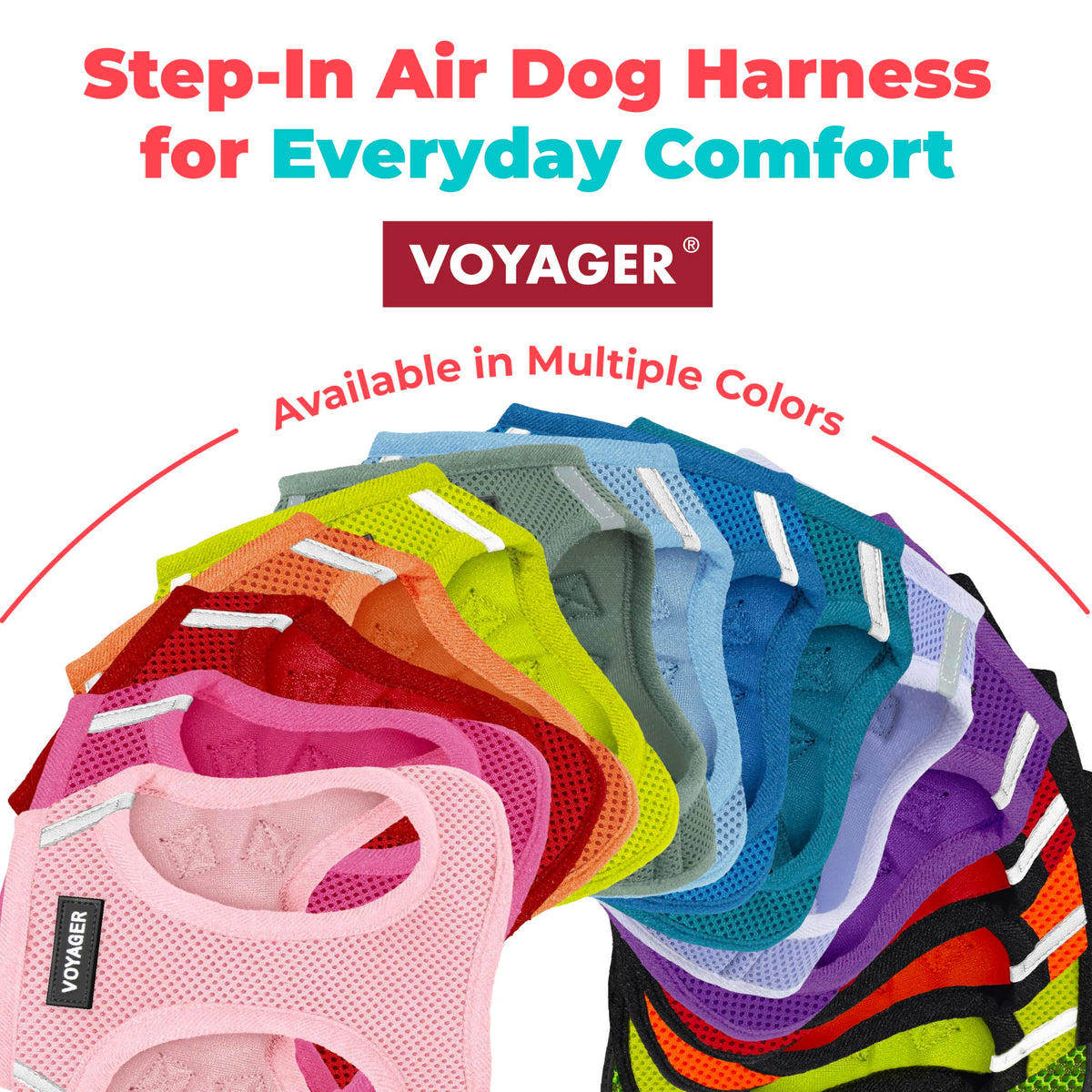 Voyager Step in Air Dog Vest Harness (Orange/Black Trim / M (Chest: 16 - 18"))