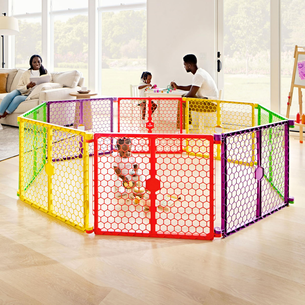 Safety 260" Super Wide Baby Gate & 8 (Multicolor)